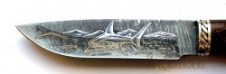 Нож  "Акула"  (дамасская сталь,резной)  - IMG_1529.JPG