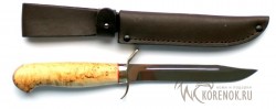 Нож финка НР-40 (сталь Х12МФ, карельская береза, мельхиор) - Нож финка НР-40 (сталь Х12МФ, карельская береза, мельхиор)