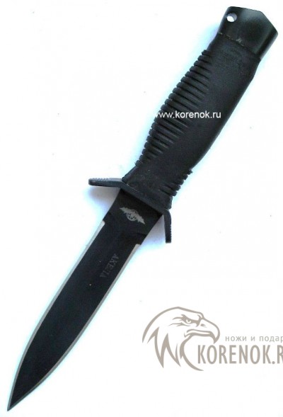 Боевой нож Акела Общая длина, мм - 263 
длина клинка, мм - 145.5
наибольшая ширина клинка, мм - 26
толщина обуха, мм - 5 