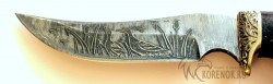 Нож Рыбак (дамасская сталь, резной)  - IMG_48960n.JPG