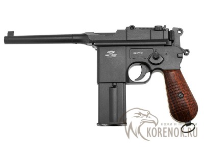 Пистолет пневматический Gletcher M712 (Маузер) Тип Air GunКалибр (мм/дюймы) 4.5/.177Дульная энергия (дж) не более 3.0Начальная скорость пули (м/с) 110Емкость магазина (шт) 18