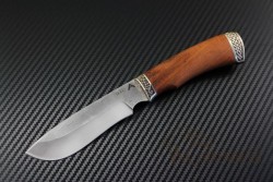 Нож "Зверобой" (сталь 9ХС, бубинга, мельхиор)   - Нож "Зверобой" (сталь 9ХС, бубинга, мельхиор)  
