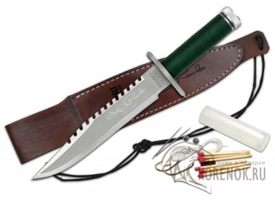 Rambo I Signature Edition Изготовитель: Master Cutlery Наименование: Rambo I Signature Edition Вес: 410 гДлина общая: 355 мм Длина клинка: 227 мм Толщина клинка: 6.5 мм 