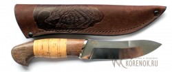 Нож "Робинзон"  (сталь 95х18, наборная береста, венге) - Нож "Робинзон"  (сталь 95х18, наборная береста, венге)