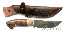 Нож "Лис" (сталь 95х18, венге, стабилизированная карельская береза)  - Нож "Лис" (сталь 95х18, венге, стабилизированная карельская береза) 