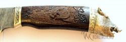 Нож "Медведь" (дамасская сталь, венге, резной)  - IMG_4883of.JPG