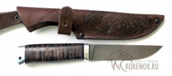 Нож "Таежный-2"  (дамасская сталь, наборная кожа)    - Нож "Таежный-2"  (дамасская сталь, наборная кожа)   