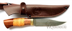 Нож  "Сибиряк-2"  (дамасская сталь, наборная береста,палисандр)  - IMG_0073.JPG